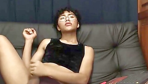 Sexy brunette with a sexy face takes off her clothes