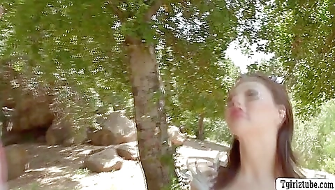 Hot brunette babe with huge breasts fucks her best friend