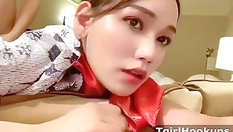 Asian maid gets fucked in a POV video with her maid