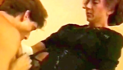 Mature brunette uses her body for anal sex in the bedroom