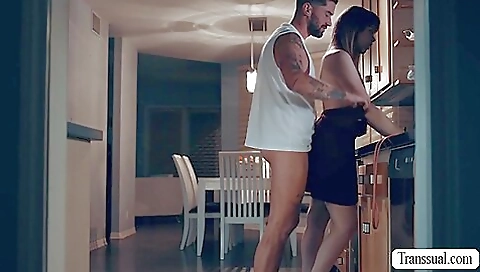 Sexy brunette with a nice ass getting fucked in a hardcore scene