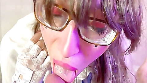 Brunette brunette and friend's man have a deepthroat pov